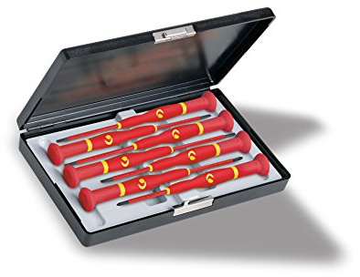 Witte Schraubendreher Satz WITTRON VDE (7-tlg. Schraubenzieher Set; Schlitz 0,3 - 0,5 mm; Kreuz PH00, PH0; in Kassette) 89367