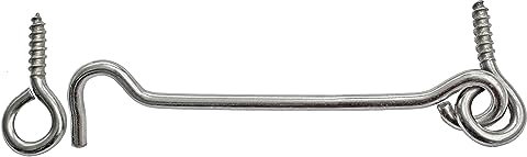 KeyMet GmbH, 4 ganci per tapparelle, 60 x 4 mm, con occhiello, filettatura in legno nichelato