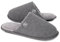 EverFoams Pantofole Classiche da Uomo in Memory Foam, Ciabatta in Spugna Traspirante Grigio,42/43 EU