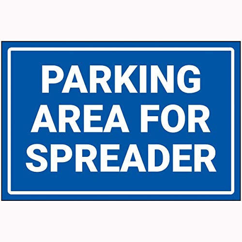 V Safety Parking Area For Spreader Sign - 400mm x 300mm - 2mm Rigid Plastic