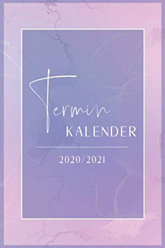 Terminkalender 2020/2021: Kalender 18 Monate • Jul. 2020 bis Dez. 2021 Planer, Wochenkalender , Terminplaner• 1 Woche auf 2 Seiten • Perfekt zum Mitnehmen • Rosa Grau Marmor Design