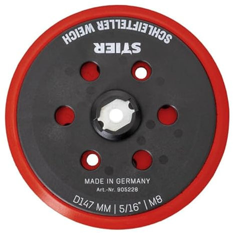 Plateau-support tendre STIER D147 mm M8 pour ponceuses excentriques