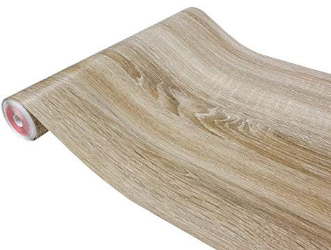 DecoMeister Klebefolie in Holz-Optik Holzfolien Deko-Folien Holzdekor Selbstklebefolie Möbelfolie Selbstklebend Fertigrolle Holz Folie für Möbel Sonoma Eiche Hell 90x210 cm