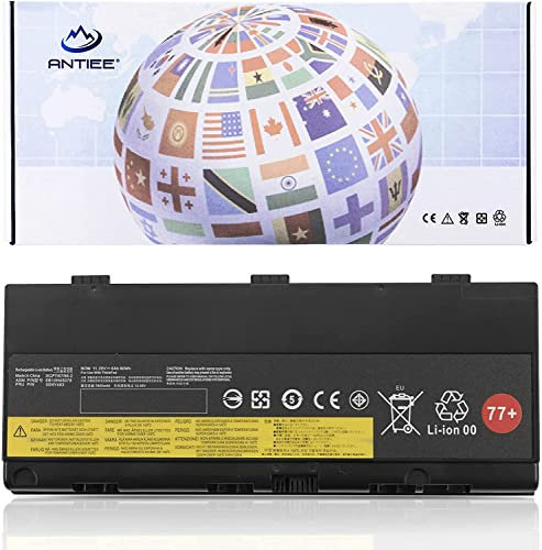 ANTIEE 77+ 00NY493 SB10H45078 Laptop Battery Compatible with Lenovo ThinkPad P50 P51 P52 Series Notebook 01AV477 SB10H45077 SB10H45078 00NY492 L17L6P51 L17M6P51 SB10K97634 01AV495 77+ 77++ 11.25V 90Wh