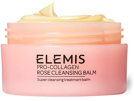 Elemis Pro-Collagen Rose Cleansing Balm, 3-in-1 Deep Cleansing Milk Enriched with English Rose Oleo Extract, Gentle Facial Cleanser with Essential Oils, Suitable for Sensitive Skin, 50 g