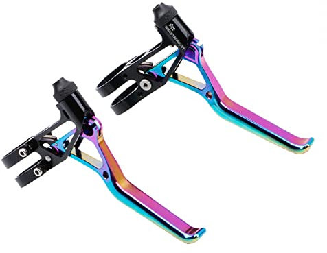 MiOYOOW 1 par de palancas de freno de bicicleta de aleación de aluminio, palanca de freno en V ajustable para bicicleta de carretera BMX