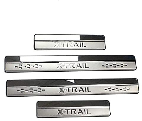 4 Stück Edelstahl Einstiegsleisten Schutz Auto für Niss-an X-Trail T32 2014-2018, Kratzschutz Türschweller Schutzstreifen Willkommenspedal Abdeckung Rutschfestes Aufkleber Auto Zubehör