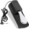 Sustain-Pedal, Zweipoliger Schalter, Rutschfestes Silber, Universelles Sustain-Pedal für Digitalpiano-Tastatur, Elektronische Orgel Hilfsmittel, korrigierend
