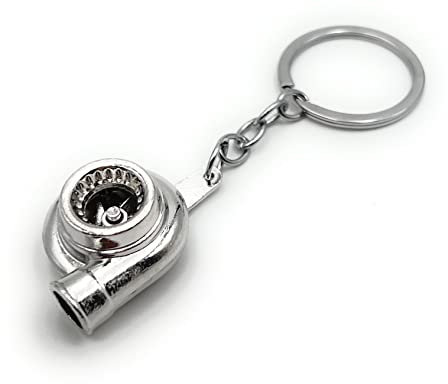 H-Customs Turbolader Abgasturbolader Auto Tuning silber Schlüsselanhänger Anhänger silber