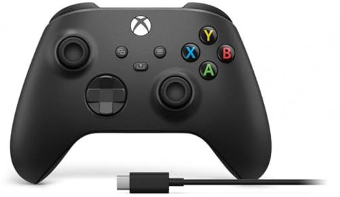 Microsoft Offizieller Xbox Series X/S Wireless Controller + USB-C Kabel - Carbon Black (Xbox Series X/S)