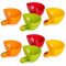 Romeeton Teller-Clip-on-Halter, 8 Stück, verschiedene Dip-Clip-Behälter für Tomaten, Salz, Essig, Zucker, Gewürze, Schüssel