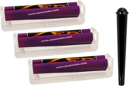 yaoviz Set 3x ZEN konische Drehmaschine KingSize 110mm Jointroller - Jointhülle bunt Clipverschluss