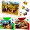 100 Pieces Dementia Puzzles for Elderly - Large Piece Activities Products for Seniors by QUOKKA - 3 Alzheimers Jigsaw Puzzle Games for Adults Horses, Dogs and Cars - Cognitive Gifts for Men and Women