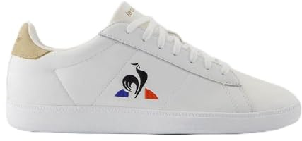 Le COQ Sportif Unisex Courtset_2 Sneaker, Optical White/Tan, 43 EU, Optical White Tan, 43 EU