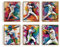FREEBLOSS 6 Stück 20 x 25 cm Baseball Kunstdruck, Ungerahmte Poster, Baseball Leinwand, Wandkunst, Schlafzimmer, Baseball Bilder Für Die Wand, Dekorative Wandkunst Für Flur Und Wohnzimmer