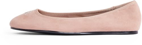 Tommy Hilfiger Damen Ballerinas Hardware aus Wildleder, Braun (Claystone), 39
