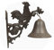 SFQEVHRZ Wandglocke für den Außenbereich Türglocke, Hängende Glocken Hahn Stil Türklingel Retro Pastoralen Hause Garten Wand Dekoration Chimes