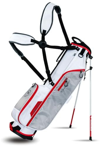 MASTERS VELO ULTRA LIGHT GOLF STAND CARRY BAG – WHITE/RED