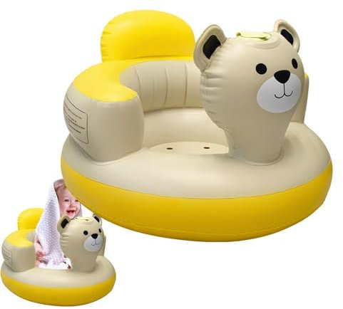 Baby Sit Up Chair - Inflatable Portable Support Seat for Babies 6-24 Months | Inside and Outside Feeding Chair