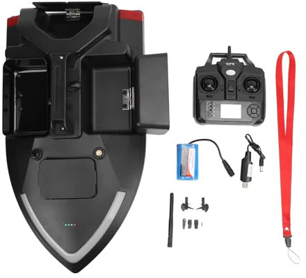 RC-Angelköderboot mit 40 Punkten GPS, 500 M Fernbedienung, 2 Kg Traglast, Automatische Kurskorrektur und Automatische Rückkehr, Fahrt mit Konstanter Geschwindigkeit