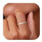 Dochais 925 Sterling Silber Eternity Ringe 14 K Vergoldete Stapel Ringe Frauen Gold Damenring mit Zirkonia Fingerring Einfacher Bandring Stapelbare Silber/Gold Ringe Schmuck