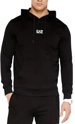 EA7 EMPORIO ARMANI 7 Logo EA XL Blue Hooded Sweatshirt, blue, XL