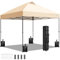 VIVOHOME Tente Pop-up Tonnelle 3 x 3 m Installation par Simple Pression Robuste avec Sac De Transport À roulettes Et 4 Sacs De Sable