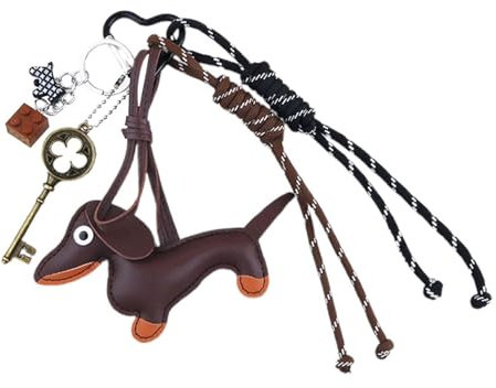 1 Morceau De Clés De Cachette De Teckel en Cuir, Pendentif À Crochet Mignon Créatif, Porte-Clés De Voiture Intéressant, Ornement Suspendu Au Sac, Accessoires De Clés De Mode Personnalisés.