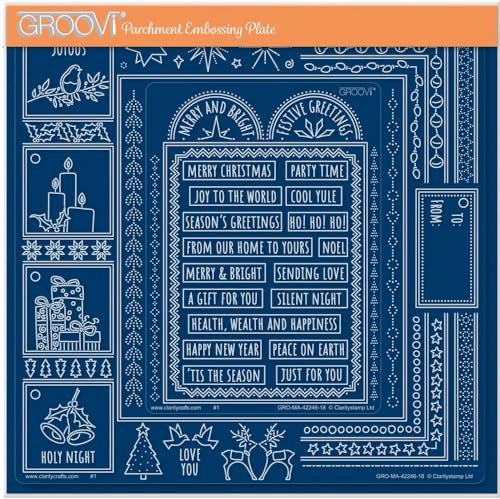 Clarity Stamps Barbara's SHAC Christmas Plate Mate for A6 Groovi Plates