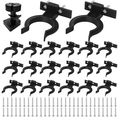 HO-SFSM Küchen Sockelleisten Clips,20 Stück Sockelblendenhalter mit 60 Schrauben Robuste Sockelleisten Clips Küchenclip für Küchenfüße 32-36mm