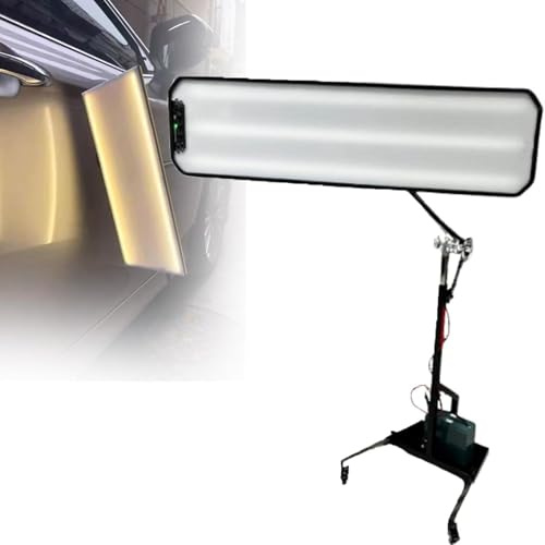 PDR Delle Reflektor Lampe,Auto Tool Dellen Reparatur LED Licht,6 Farben Verstellbares Licht und Höhe,Dent Reflektor Lampe Led Nivellierung Licht,Ausbeulwerkzeug für Bump Repair,95 * 26CM