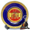 Plato Decorativo España con Escudo Nacional + Llavero Toro Metálico. Incluye Soporte y Gancho para Colgar. Ideal para Patriotas, Regalo de Viaje, Souvenir Típico Español (España)
