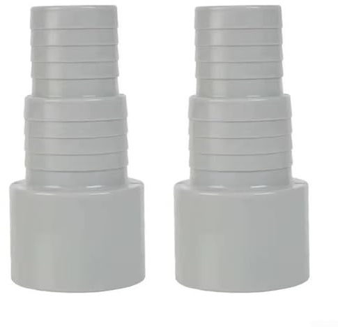 Poolpumpen-Schlauchadapter, Gewindeanschluss Poolpumpen-Adapter, Ø50 mm Anschluss für Schläuche innen Ø32/Ø38 mm, sichere Befestigung (2 Stück)