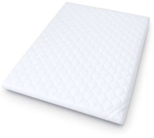 Matratzentopper 130x190 cm – Waschbare und Hypoallergene Matratzen Topper mit Ergonomischem Komfort - matratzenauflage Sanft Schlafen ohne Rückenschmerzen