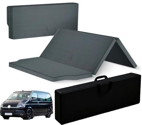 xxjolavv Dicke warme atmungsaktive Faltbare Fahrzeugmatratze kompatibel mit VW T32 T4 T5 T6 T6.1 T7 Multivan California Beach Caravelle und Transporter 186 * 148 * 8cm Wohnmobil Camper zubehör