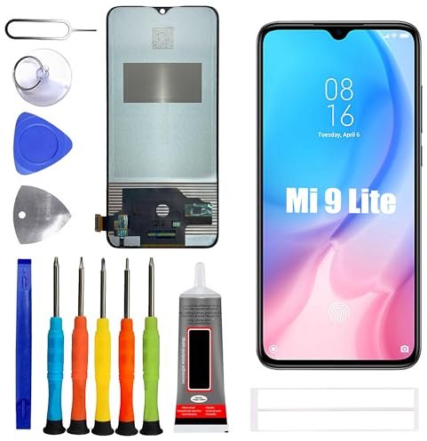 ERYNK Pantalla LCD para Xiaomi Mi 9 Lite M1904F3BG [Sin función de Huella Dactilar] [6.39] Pantalla táctil digitalizador con Juego de Herramientas