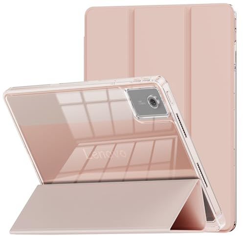 INFILAND Custodia per Lenovo Idea Tab 11 2025/Moto Pad 2026,Cover Smart Protettiva Trasparente con Supporto,Ultra Sottile,per Lenovo Idea Tab 11 Pollici TB336ZU/336FU [Auto Wake/Sleep] (Oro rosa)
