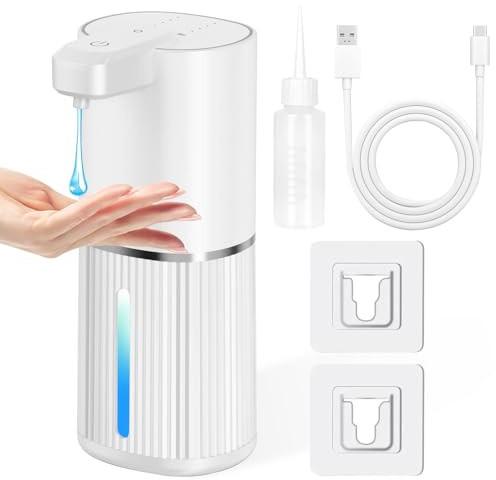 Automatischer Seifenspender 380ml,Seifenspender Elektrisch mit Sensor No Touch, IPX5 Wasserdicht,Wandbefestigung,USB Wiederaufladbar,für Bad,Küche,Hotel