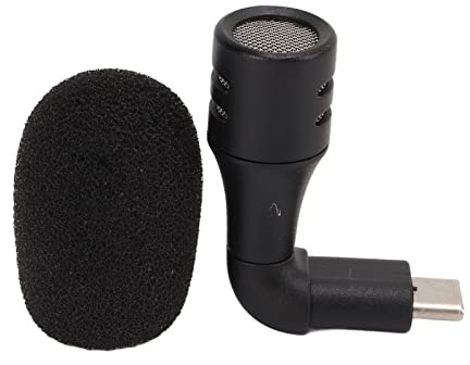 Mini Microphone pour Smartphone à Prise de Type C, Micro Omnidirectionnel Haute sensibilité pour Chat Vocal, Vidéoconférence, Micro Plug and Play pour Téléphones avec Interface de Type C