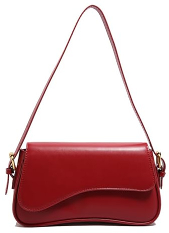 GWAWG Damen Leder Umhängetasche Mini Tote Bag Kleine Antik Weich Leder Umhängetasche Klassisch Damen Mini Kette Tasche