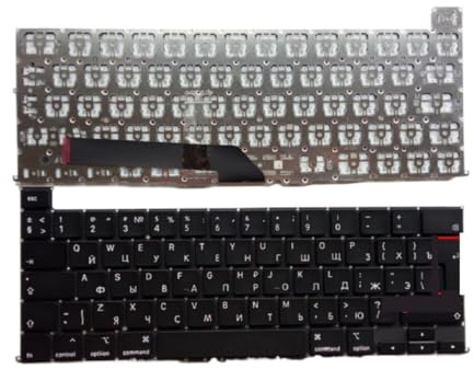 YUNHUOZ US Russisch Spanisch UK Arabische Sprache Tastatur für Apple für MacBook Pro für Retina 16 A2141 2019 Jahr(Purple)