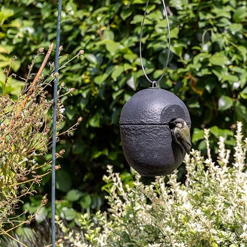 CJ Wildlife Nistkasten – Wetterfester Vogelnistkasten für draußen – Malaga Woodstone® mit 28-mm-Einflugloch – Holzfasern und Beton – für Blau-, Sumpf- und Weidenmeisen