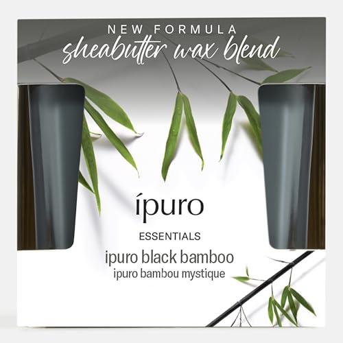 ipuro Essentials Duftkerze BLACK BAMBOO 125 g - Duftkerze im Glas frisch mit Bambus, Zitrus & Moschus Duft - 23h Brenndauer, langanhaltend - dekorative Raumduft Kerze für Wohnzimmer, Schlafzimmer