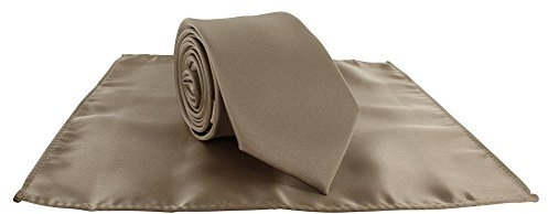 Michelsons London Slim Satin Plain Krawatte und Einstecktuch Set