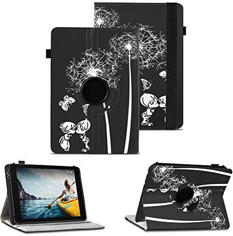 Tablet Schutzhülle kompatibel für Medion Lifetab P10752 P10710 P10612 P10610 P10603 P10606 P10602 X10605 X10607 Hülle Tasche 360° Drehbar, Farben:Motiv 12