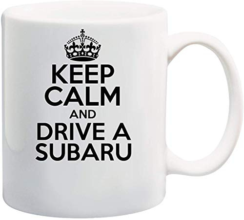 Keep Calm and Drive A Subaru Theme 11oz White Ceramic Coffee/Tea Mug