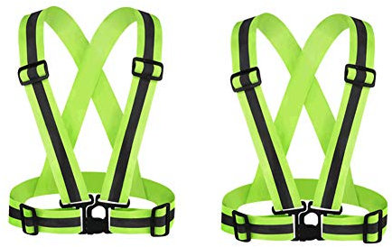 HYCOPROT Chaleco de Seguridad Reflectante para Adultos/Niños, Chaqueta de Chaleco de Trabajo Ajustable de Alta Visibilidad Equipo Deportivo de Alta Visibilidad