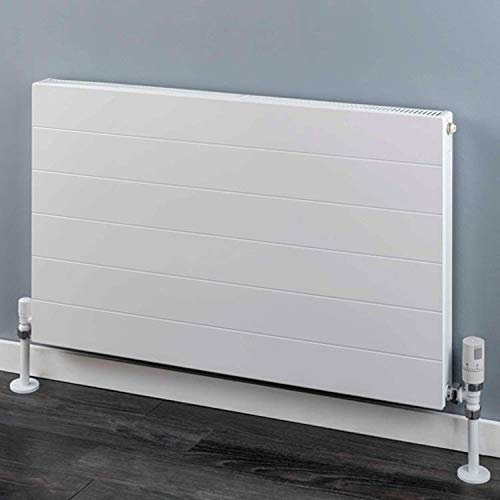 800mm(w) x 600mm(h) White Volta TYPE 11 / K1 Flat Panel, Designer Landscape Radiator - 2600 BTU's Central Heating Radiator (Single Panel/Single Convector)