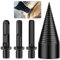 RASHION Holzspalter Schraube Kegel Schaft für Bohrmaschine Stufenbohrer Holzschneider Brennholz Holzspalter Stahl-Kegelbohrer Hochgeschwindigkeits 42mm-16cm …