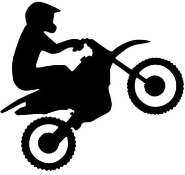 Motocross Wheelie Aufkleber Sticker in 6 Größen MX Racing Kontur Track tuning in 6 Größen und 21 Farben
